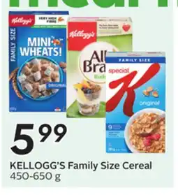 Sobeys KELLOGG'S Family Size Cereal offer