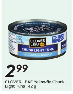 Sobeys CLOVER LEAF Yellowfin Chunk Light Tuna offer