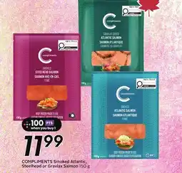 Sobeys COMPLIMENTS Smoked Atlantic, Steelhead or Gravlax Salmon offer