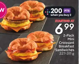 Sobeys 2-Pack Mini Croissant Breakfast Sandwiches offer