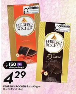 Sobeys FERRERO ROCHER Bars 90 g or Bueno Minis 96 g offer