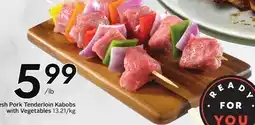 Sobeys Fresh Pork Tenderloin Kabobs with Vegetables offer