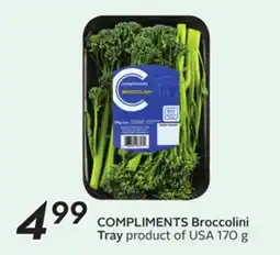 Sobeys COMPLIMENTS Broccolini Tray offer