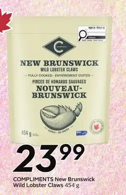 Sobeys COMPLIMENTS New Brunswick Wild Lobster Claws offer