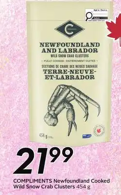 Sobeys COMPLIMENTS Newfoundland Cooked Wild Snow Crab Clusters offer