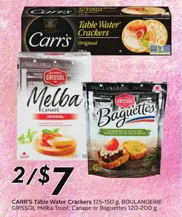 Sobeys CARR'S Table Water Crackers offer