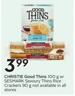 Sobeys CHRISTIE Good Thins offer