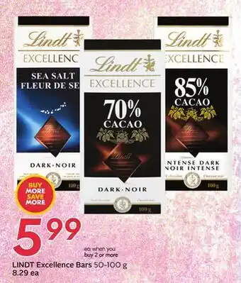 Sobeys LINDT Excellence Bars offer