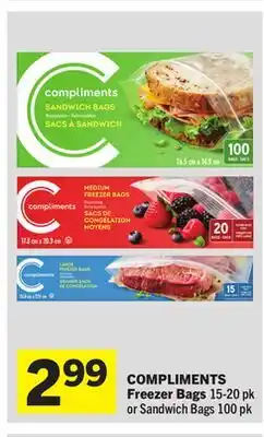 Foodland COMPLIMENTS Freezer Bags offer