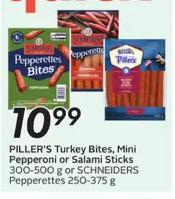 Sobeys PILLER'S Turkey Bites, Mini Pepperoni or Salami Sticks offer