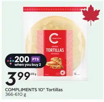 Sobeys COMPLIMENTS 10 Tortillas offer