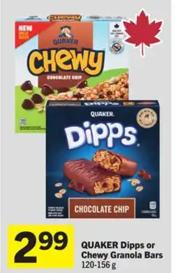 Foodland QUAKER Dipps or Chewy Granola Bars offer