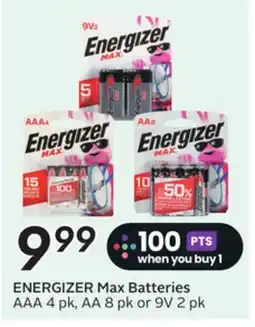 Sobeys ENERGIZER Max Batteries offer