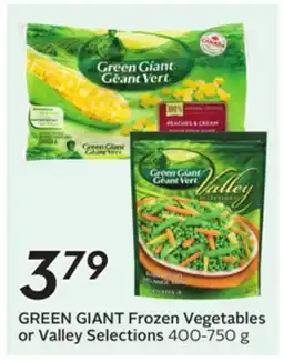 Sobeys GREEN GIANT Frozen Vegetables or Valley Selections offer