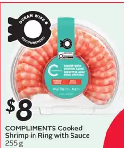 Sobeys COMPLIMENTS Cooked Shrimp in Ring with Sauce offer