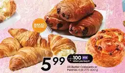 Sobeys All-Butter Croissants or Pastries offer