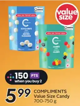 Sobeys COMPLIMENTS Value Size Candy offer