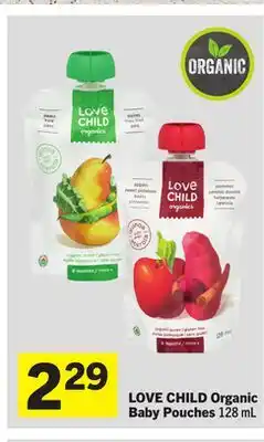 Foodland LOVE CHILD Organic Baby Pouches offer