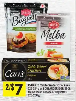 Foodland CARR'S Table Water Crackers offer