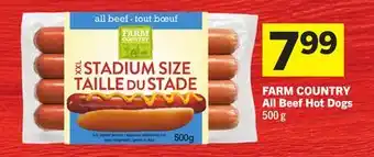 Foodland FARM COUNTRY All Beef Hot Dogs offer