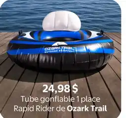 Walmart Tube gonflable 1 place Rapid Rider de Ozark Trail offer