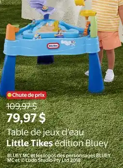 Walmart Table de jeux d'eau Little Tikes édition Bluey offer