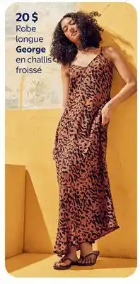 Walmart Robe longue George en challis froissé offer