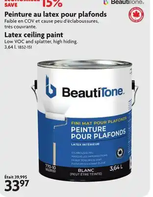 Home Hardware Latex ceiling paint offer