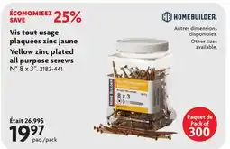 Home Hardware Yellow zinc plated all purpose screws offer