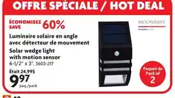 Home Hardware Solar wedge light with motion sensor offer