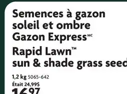 Home Hardware MC Rapid Lawn sun & shade grass seed offer