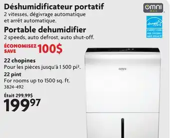 Home Hardware Portable dehumidifier offer