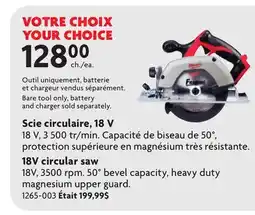 Home Hardware 18V circular saw offer