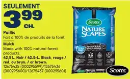 RONA Scotts Mulch 42.5-L. Black, rouge or brown offer