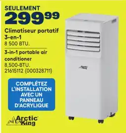 RONA Arctic King 3-in-1 portable air conditioner 8,500-BTU offer