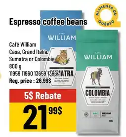 Mayrand Espresso coffee beans offer