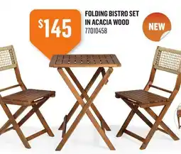 Canac Folding Bistro Set in Acacia Wood offer