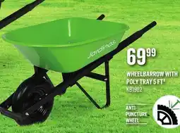 Canac Wheelbarrow with Poly Tray 5 ft³ offer