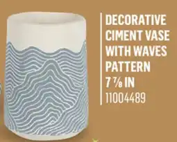 Canac Decorative Ciment Vase with Waves Pattern offer