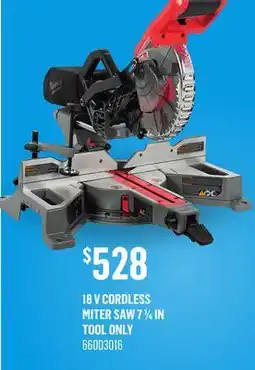 Canac 18 V Cordless Miter Saw 71/4in Tool Only offer