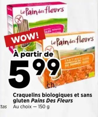 Val-Mont Craquelins biologiques et sans gluten Pains Des Fleurs offer