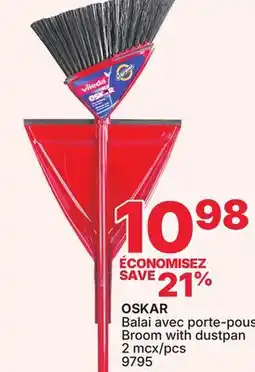 Rossy OSKAR Broom with dustpan offer