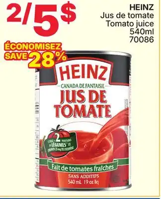 Rossy HEINZ Tomato juice offer