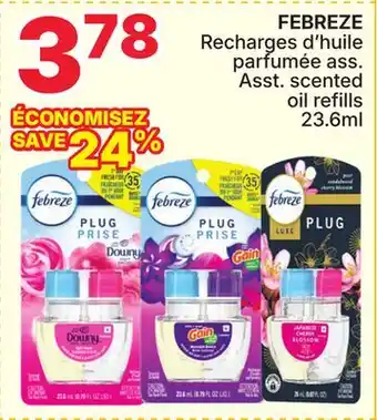 Rossy FEBREZE Asst. scented oil refills offer