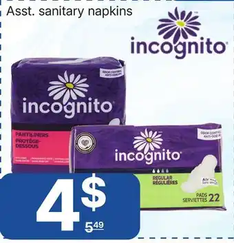 Rossy Incognito Asst. sanitary napkins offer