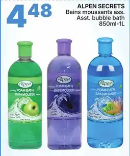 Rossy ALPEN SECRETS Bains moussants ass. Asst. bubble bath 850ml-1L offer