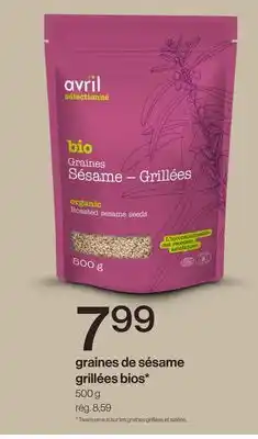 Avril graines de sésame grillées bios offer