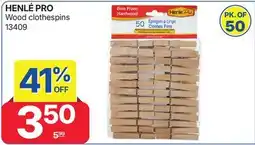 Rossy HENLÉ PRO Wood clothespins offer