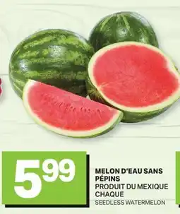 L'Intermarché MELON D'EAU SANS PÉPINS | SEEDLESS WATERMELON, CHAQUE offer