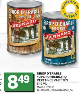L'Intermarché SIROP D'ÉRABLE 100% PUR | MAPLE SYRUP offer